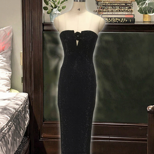 Robe longue de soirée sexy sans bretelles, en dentelle, avec des fleurs brodées, de haute qualité, nouvelles arrivées, SB3260 Kimshein Fashion - Product Image 3
