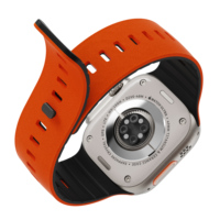 RYB Nouveau design sportif respirant en caoutchouc de silicone premium résistant avec bracelet moulé, fermoir magnétique étanche 45mm 49mm 44mm 46mm