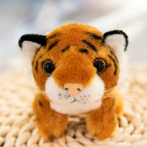 Tiny Yellow Tiger Plush Keychain Soft Toy <b>Animal</b> <b>Keyring</b> Charm Backpack Small Pendant Purses Chain Doll Cute 15CM - Product Image 6