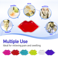 Vente en gros de packs de glace en gel de beauté en forme de lèvre avec paillettes packs chauds et froids pour les allergies et le soulagement de l'enflure