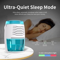 Déshumidificateur électrique miniature intelligent pour la maison, capacité de 120 pintes/24h, 20 pieds carrés. Écran LED à couverture totale, énergie