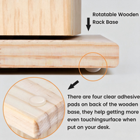 93 Bobines (DIY) 360 °   Porte-fils rotatif en bois avec compartiments de rangement intérieurs pour la couture