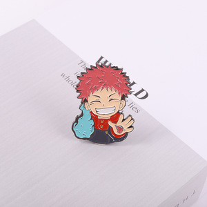 En gros : Épingles en émail Gojo Satoru Yuji, Broches et Badges <span class=keywords><strong>Manga</strong></span>, Figurines de personnages d'anime avec masque pour les yeux, Accessoires de cosplay Jujutsu, Bijoux - Product Image 5