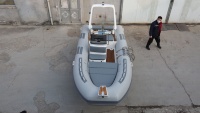 Nouveau design RIB 480 PVC/Hypalon, bateaux pneumatiques rigides à double coque en V profond, patrouille