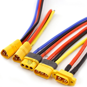 Kabel Konektor Baterai Amass Custom XT60 XT60H XT90 XT90S Deans T <span class=keywords><strong>Plug</strong></span> dengan Lapisan Emas Tembaga 70A DC 500V Panjang Dapat Disesuaikan - Product Image 4