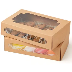定制包装食品盒食品容器烘焙盒一次性耐热三明治蛋糕片饼干热可可