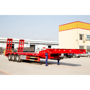 ZW Group desmontable cuello de cisne cama baja remolque resistente 3 ejes 80ton Lowboy Semi remolque para Ruanda - Product Image 1