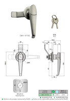 Ensemble de serrures cylindriques industrielles populaires en gros, en acier inoxydable, marque KUNLONG, entraxe 50 mm, 2 clés, ANSI Grade 1