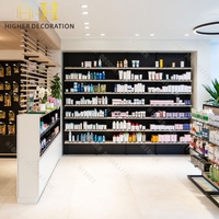 Étagères murales personnalisées pour pharmacie, comptoir de pharmacie en marbre de luxe, vitrine de présentation pour pharmacie, mobilier de pharmacie
