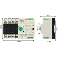 Commutateur de transfert automatique triphasé GERK 4P classe PC ATS 63A-125A double alimentation sur rail DIN 35mm pour système solaire photovoltaïque à alimentation ininterrompue