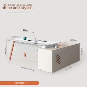 Yazhi precio bajo metal Morden mesa de oficina de lujo mesa de grupo pequeño para PC con cajón - Product Image 6