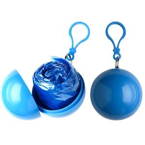 Emergency Ball Rain <b>Poncho</b> Keychain Ball Rain <b>Poncho</b> Plastic Disposable Raincoat Ball - Product Image 1