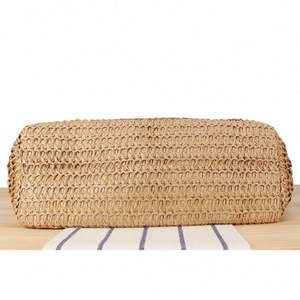 Bolso de Hombro Grande para Mujer, Tejido en Paja de Papel de Dos Colores, Resistente al Agua, Portátil, al por Mayor - Product Image 5