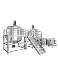 Marmite de mélange à agitation combinée à haute capacité, chauffée à la vapeur, en acier inoxydable, avec pompe à engrenages, pour shampoing et savon liquide