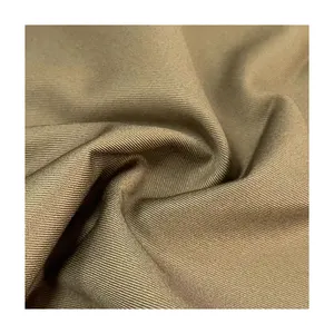 Customized 98% Cotton 2% Spandex Twill Plain Dyed Washed Fabrics For Clothing Textile