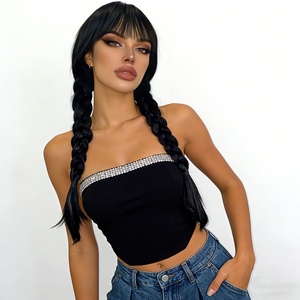 Peluca de <span class=keywords><strong>Cosplay</strong></span> de <span class=keywords><strong>Anime</strong></span> de la <span class=keywords><strong>Serie</strong></span> de TV Americana Miércoles, Estilo Coreano, de Alta Temperatura, con Doble Trenza Completa, de la Familia Addams - Product Image 2