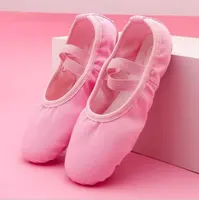 Amazon Hot Sale Canvas Ballet Shoes Split Sole Ballet Slippers Ballerina Dance Shoes for girl women kids