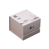Boîte cadeau magnétique rétro artisanale en papier, style chinois avec couvercle et base, emballage de thé entièrement fait main pour coffret cadeau en argile Yixing