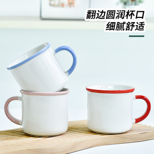 Taza de cerámica retro gruesa con diseño de dibujos animados, apta para lavavajillas, para uso general. - Product Image 3