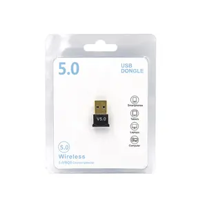 De gros bleu dent récepteur usb-Adaptateur USB bluetooth 5.0, émetteur-récepteur Audio, Dongle USB sans fil, pour PC portable