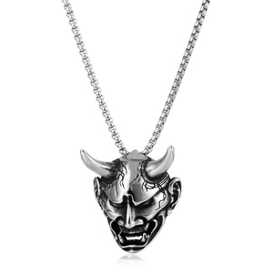 Collar Unisex de Acero Inoxidable con Colgante de Cabeza de Toro Prajna de Yunnique, Cadena de 60 cm, Estilo Hip Hop - Product Image 1
