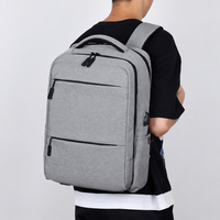 Sac à dos pour ordinateur portable en tissu Oxford respirant, personnalisé en usine, moderne, multi-poches, avec panneau dorsal respirant, pour le travail quotidien, les voyages d'affaires