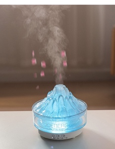 Difusor de Aroma Ultrasónico Iceberg de 260 ml, Humidificador de Aire con Efecto Volcán y Medusa, Llama de Fuego, Luz Nocturna de 7 Colores, Eléctrico para el Hogar - Product Image 6