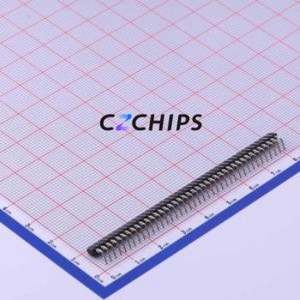 MF200R-11-40-0960 Pin Socket Bent Lead Through Hole,P=2mm Connector 1x40P 2mm Round Hole Right Angle Insert - Product Image 2