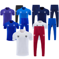 Nuevo Conjunto de Traje de Entrenamiento de Fútbol para Hombre Adulto, Secado Rápido, Transpirable, 100% Poliéster, Cierre con Cordón, Nombres y Números del Equipo, Pantalones Cortos