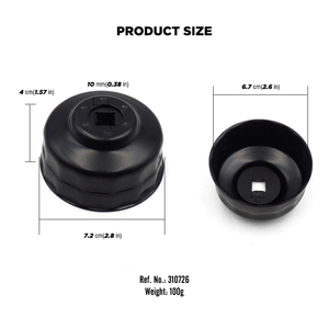 Llave para tapa de filtro de aceite de 67 mm, 14 estrías, herramienta de acero para quitar la tapa del filtro de aceite - Product Image 2