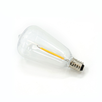 Ampoules LED rétro 3V 12V 24V 110V 220V Edison à filament plastique 1W ST38 E12, petites ampoules LED pour guirlandes lumineuses étanches
