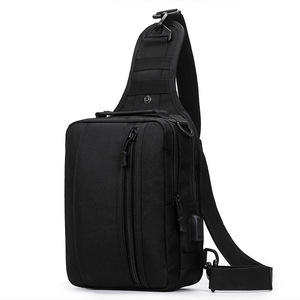 Outdoor Bag Multi-functional Chest Bag for Men Single Shoulder Diagonal <b>Backpack</b>, Camouflage Tactical <b>Backpack</b>, Sports Bag - Product Image 2