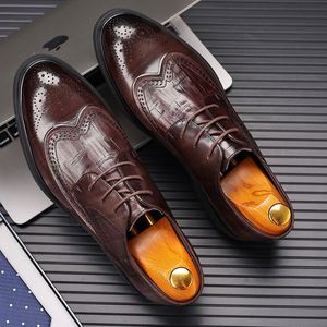 Chaussures Richelieu Derby Marron Foncé Grande Taille – Chaussures de Bureau et de Cérémonie Imperméables à Lacets pour l'Automne, Idéales pour le Travail et les Mariages, Très Tendance - Product Image 3