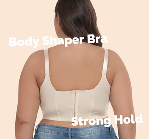 Soutien-gorge à armatures pour gros seins-Aile latérale élargie et push-up et surface satinée et bretelles réglables et taille plus (75- 105BCDEFG) - Product Image 2