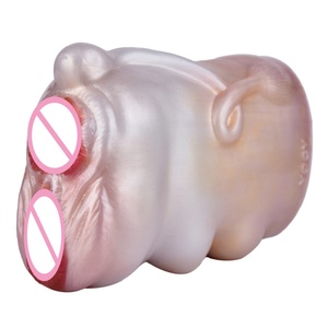 YOCY Dual Channel Male <b>Masturbator</b> Cup Cow's Vaginal Anal Silicone Vagina Animal Vaginal Pocket Pussy Male <b>Masturbator</b> Sex Toys - Product Image 5