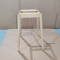 Pieds de meubles en gros en fer métallique avec procédé d'impression par transfert thermique, couleur bois naturel, base de chaise de bar pour pièces de chaise