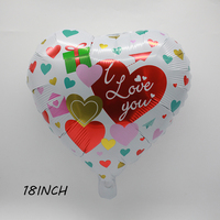 Ballons en aluminium rouge de 18 pouces en forme de cœur, je vous aime, saint-valentin, fête d'anniversaire, mariage