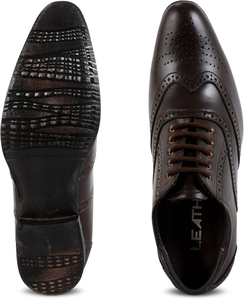 Chaussures en cuir marron pour hommes de qualité supérieure, style décontracté et formel, confortables, coupe régulière, pour le bureau et l'usage quotidien - Product Image 6