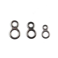Accessoires de leurre de pêche en acier inoxydable connecteur de pêche 8 boucles de forme Double anneau solide pour les gabarits de pêche à la traîne