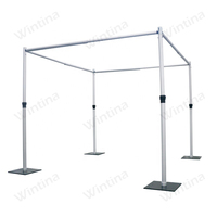 Kits de cadres carrés et réglables, décor pour événement, accessoires de maison, kits de support de tubes et rideaux (kits complets)