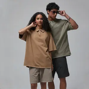 Bán Buôn Unisex Đường Phố Mặc T Áo Sơ Mi Nặng T-Shirt 100% Cotton Axit Rửa T Áo Sơ Mi Cho Nam Giới Quần Áo 2024 Người Đàn Ông Của Polo Áo Sơ Mi