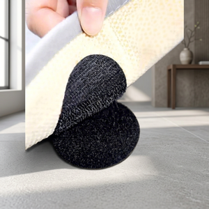 Mucit Home Oval Polyester Non-Slip Washable Self-Adhesive Velcro <b>Carpet</b> Rug Sofa Cover Tape 10 Pieces - Product Image 3