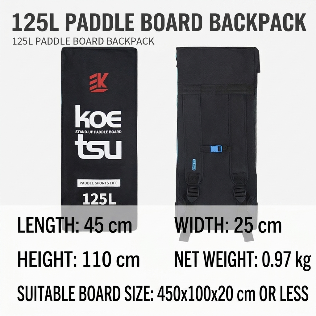 Sac à dos pour paddle de 125 litres