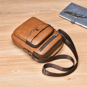Bolso Mensajero Cuadrado Pequeño <span class=keywords><strong>de</strong></span> Cuero PU, Impermeable, <span class=keywords><strong>de</strong></span> Diseño, con Múltiples Bolsillos, para <span class=keywords><strong>Hombre</strong></span>, <span class=keywords><strong>de</strong></span> Negocios - Product Image 6