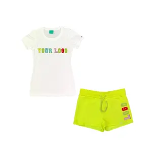 2 pieces Children s Summer Outfit Tracksuit Cotton T Shirts Sets Kids Clothes Shorts Set