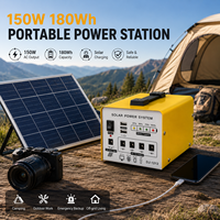 Générateurs d'énergie 180Wh 150W à prix de gros, boîte de stockage lithium-ion, kit solaire mobile pour la photographie et le vlogging professionnels