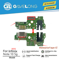 Placa de Puerto de Carga Tipo C, Flex de Puerto de Carga, Repuestos para Reparación de Teléfonos, Repuesto para Infinix GT20 PRO