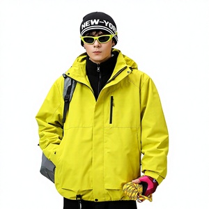 Veste imperméable respirante et durable 3-en-1 avec capuche amovible pour homme et femme, doublure en polaire coupe-vent pour la randonnée, le <span class=keywords><strong>ski</strong></span> et les activités de plein air - Product Image 1
