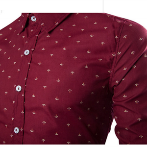 Camisas Formales para Hombre, Modelo Nuevo, Diseño Estampado, con Cuello Alto, Manga Larga, Cierre de Botones, al Precio Más Bajo - Product Image 6