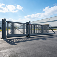 Portail coulissant cantilever automatique sans rail avec télécommande pour la sécurité périmétrique industrielle et commerciale